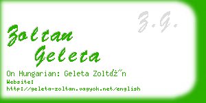 zoltan geleta business card